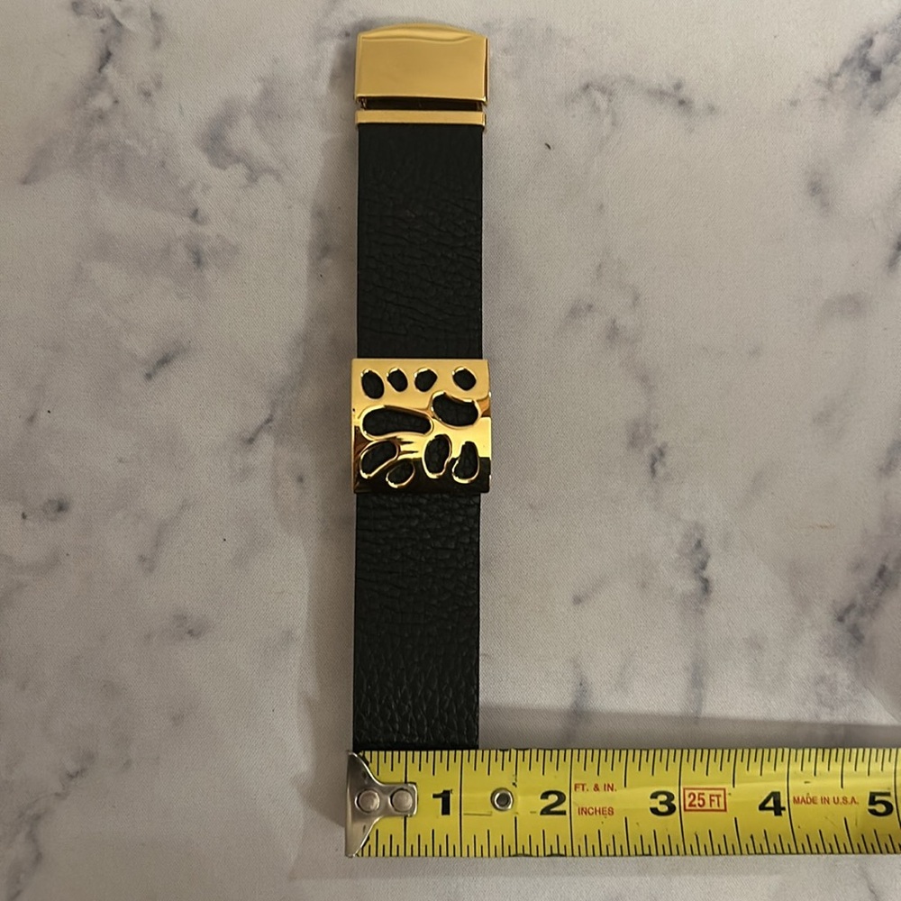 Folli Follie Black Leather Band Bracelet - Picture 7 of 10